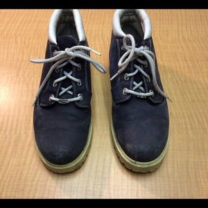 Blue Skechers Leather Upper Balance, Size 8